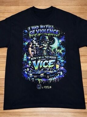 VICE - O's REALM / OSSHADOW UNISEX BLACK ULTRA COTTON T-SHIRT